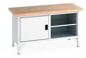 1500mm Wide Engineers Storage Benches with Cupboards & Drawers Bott Bench1500Wx750Dx840mmH - 1 Cupboard, 1 Shelf & MPX Top